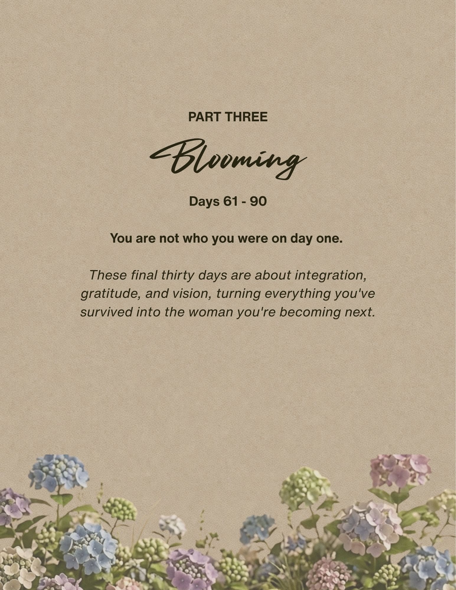 Blooming chapter journal page