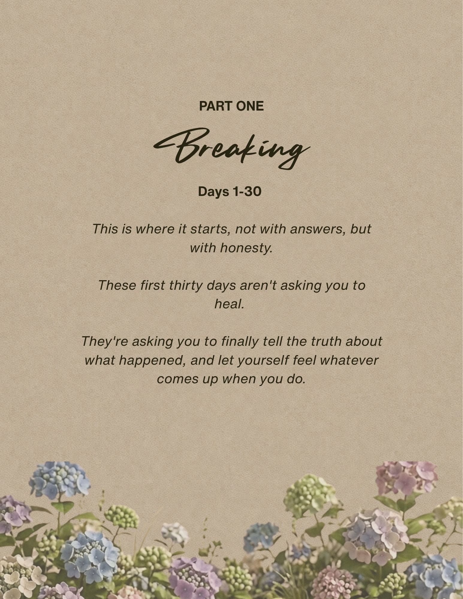 Breaking chapter journal page
